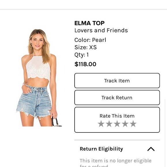 Elma Lovers + Friends sheer crop top with flower detailing - Picture 5 of 8